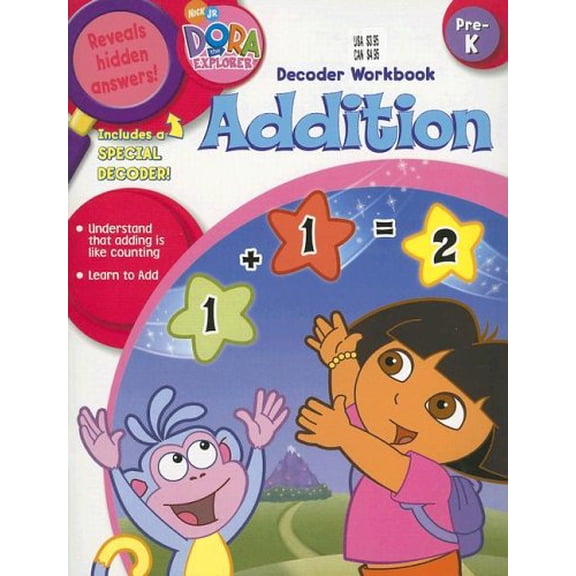 Pre-Owned Addition: Decoder Workbook with Other (Dora the Explorer (Learning Horizons)) Paperback