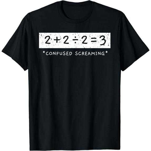 Addition Division Subtraction Equals Math Learning Ability T-Shirt Black Medium