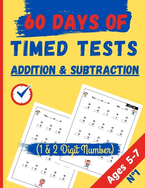 LET'S GO WITH NUMBERS 60 DAYS OF TT Addition & Subtraction 60 Days of Timed Tests, 1 & 2 Digit Number : Addition and Subtraction Activities + Worksheets (Homeschooling Activity Books) Ages 6 to 9, 1st & 2nd Grade Math, Grades K-2, Math Drills, Reproducible Practice Problems, Kindergarteners (Paperback)