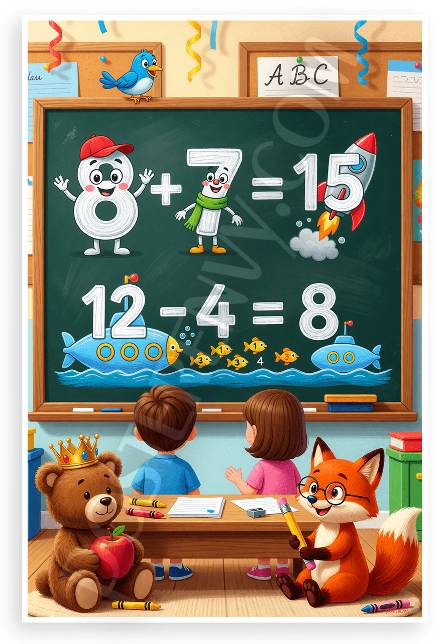 Addition Subtraction Math Classroom 12x18 US Made Poster - Walmart.com