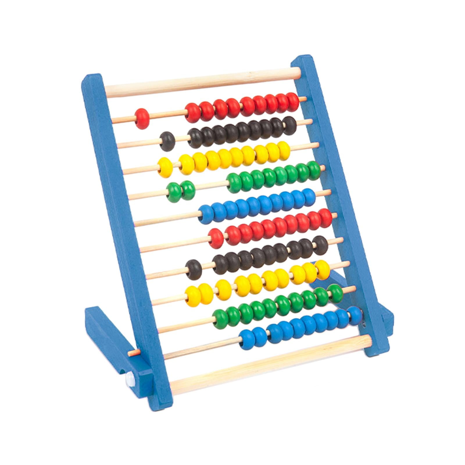 Abacus For Kids Counting Toys,Wooden Abacus Maths Toys,Wooden Counting Tool,Kids Learning Toy Wooden Abacus,Abacus Calculation Frame,with 100PCS