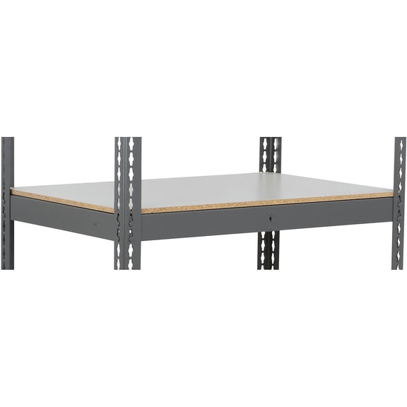 Additional Boltless Level with Laminated Shelving, 36"W x 12"D, 1500lbs. Capacity, Gray