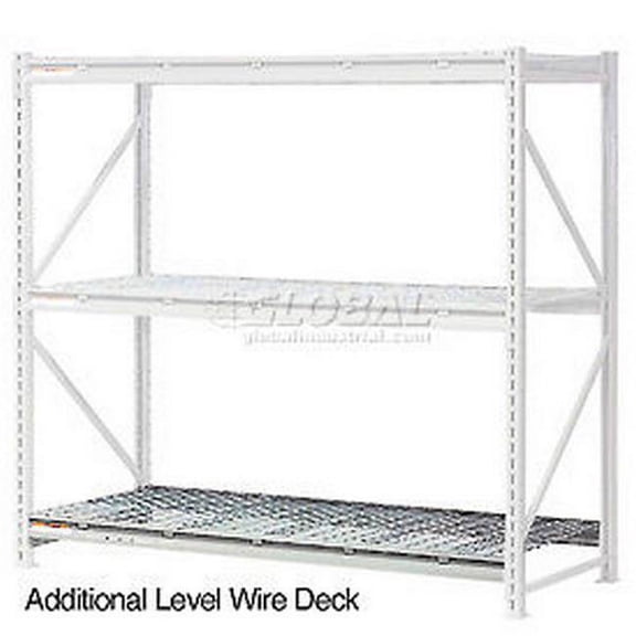 Additional Level Rack with Wire Deck, Gray - 96 x 48 in.
