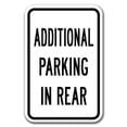 thumbnail image 1 of SignMission A-1218 Parking Lot Signs - Add Pk Rear 12 x 18 in. Additional Parking in Rear Heavy Gauge Aluminum Sign, 1 of 4