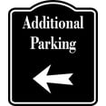 thumbnail image 1 of Additional Parking Left Arrow BLACK Aluminum Composite Sign, 8.5"x10", 1 of 5