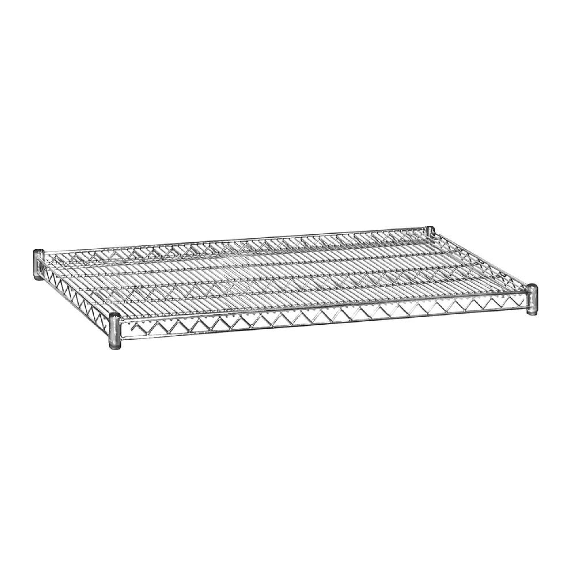 Chrome 48-Inch Wide Industrial Metal Wire Shelf