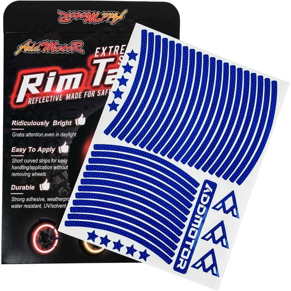 Addmotor 20" Bike Wheel Rim Stickers Stripes Reflective Decals Tape Reflector for Bicycle Motorcycle Decoration