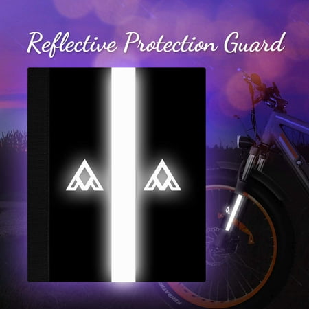 Addmotor 26" Front Fork Protector Nylon Cycling Bicycle Bike Protective Guard Pad Cover with Reflective Stripes Safe Warning Tape Straps