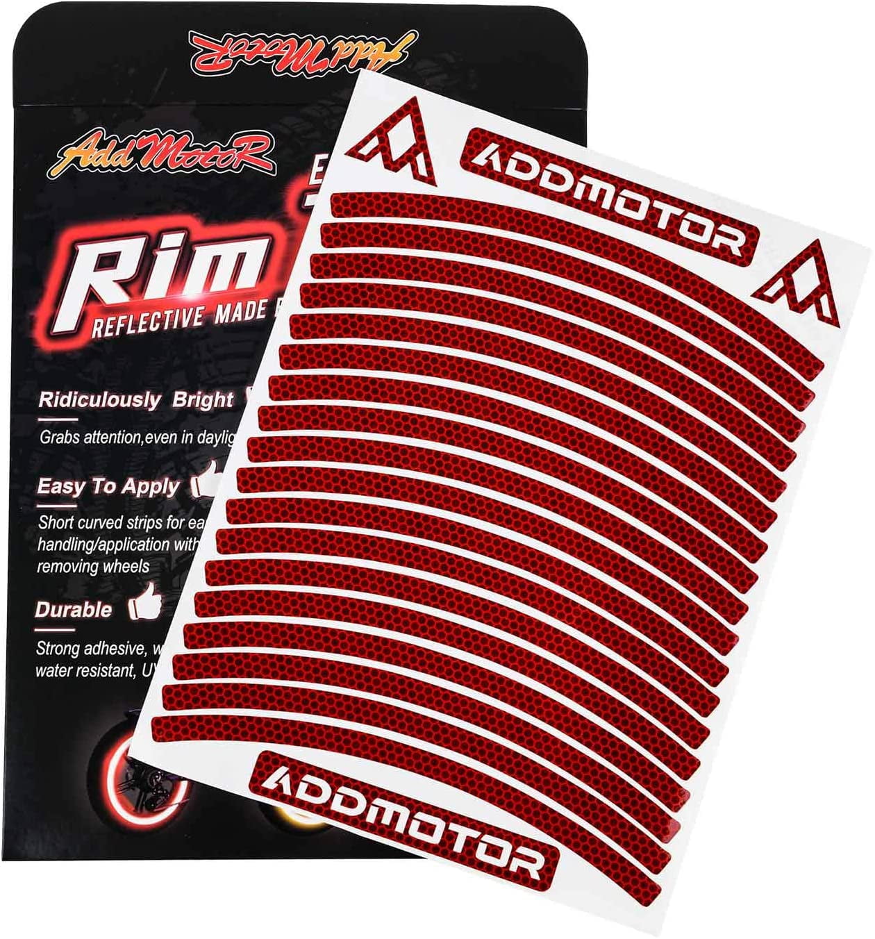 Addmotor 26inch Bike Wheel Rim Stickers Stripes Reflective Decals Tape ...