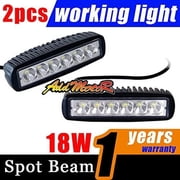 Addmotor 2PCS Spot Driving Fog Light,16 18W 1320lm Off Road LED Work Lights Jeep Lamp
