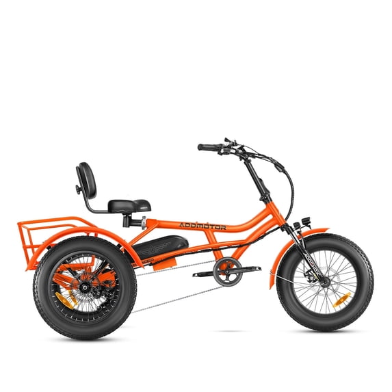 Addmotor Adult 750W Waterproof Electric Tricycle, Orange