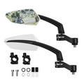 thumbnail image 1 of Addmotor Bike Mirror, 1 Pair Bicycle Mirror Handlebar Mount, 360° Adjustable Rotatable Bike Mirrors, HD, Safe Handlebar Rearview Mirror, Bike Accessories Bicycle Mirrors Set White, 1 of 8