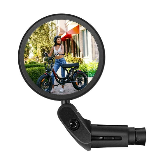 Addmotor Bike Mirror,Bike Bar End Mirror, Adjustable 360˚Rotatable HD Glass Convex Lens Bicycle Rearview Mirror, Safe Cycling Rearview Mirror