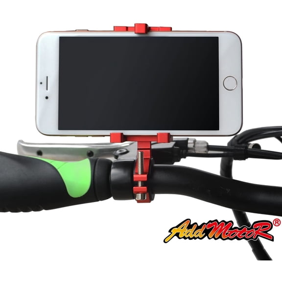 Addmotor Bike Phone Mount Motorcycle Holder, Universal Cell Phone Bicycle Handlebar Cradle Holder, Compatible with iPhone & Other Smartphones & GPS, Red