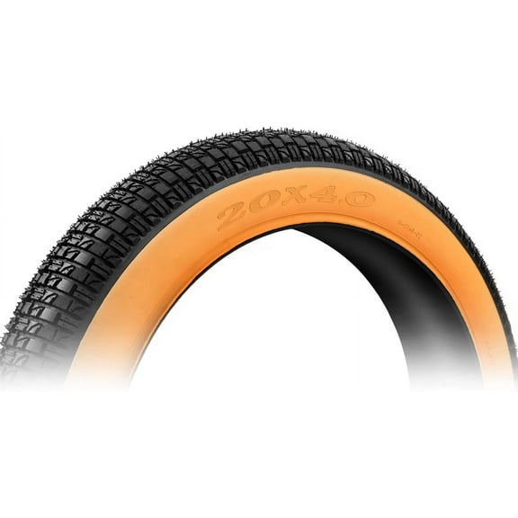 Addmotor Bike Tires Replacement Electric Bicycle Tires, 20 Inch Fat Tire Puncture Protection Strong Traction Heavy Duty Natural Rubber for Mountain Snow Fat Tire Bike (20 * 4.0 Brown)