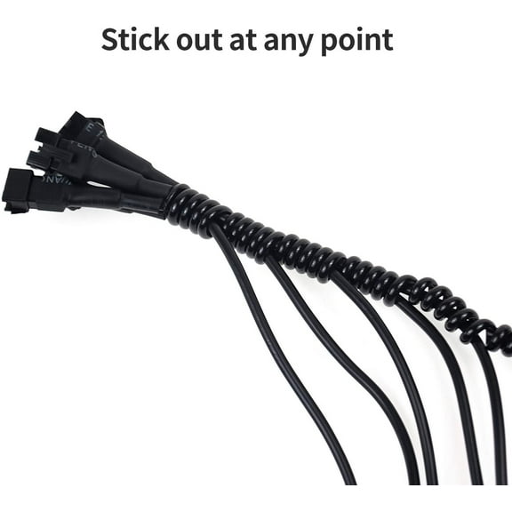 Addmotor Cable Spiral Wrap 1M Wire Protector Cover Guard Cable Organizers Black