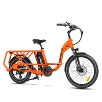 Addmotor Electric Bike for Adult, 48V 20AH Single Battery System, GRAOOPRO Electric Bicycle with Passenger Seat, 750W 105Mile Cargo Ebike, Orange