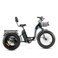thumbnail image 1 of Addmotor Electric Trike, 750W 85 MI Electric Tricycle for Adults M-340 3 Wheel Electric Bicycle, 48V 20Ah Removable Battery, Step-Thru Electric Bike with Speed Differential & Parking Brake, Dark Blue, 1 of 12