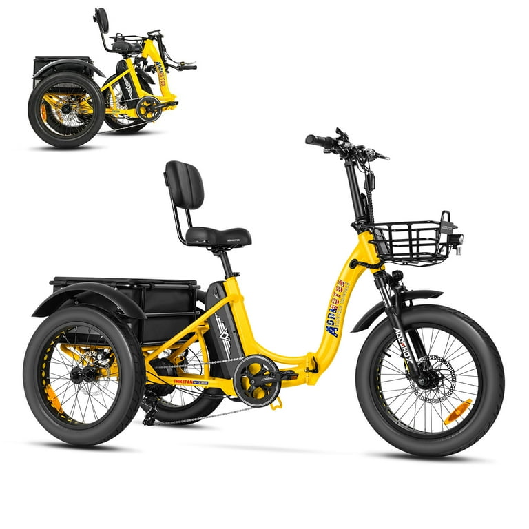 Addmotor Electric Trike 750W Foldable Electric Tricycle Folding Electric Trike for Adults 48V 20Ah Removable Battery 20