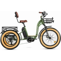 Addmotor Electric Trike for Adults, 1000W Mid-Drive Electric Trike, 160NM Torque, 85Miles, 48V 20Ah Etrike, GRANDTAN TURBO Electric Tricycle, 450LBS, 3 Wheel Electric Bike, Parking Brake, Differential