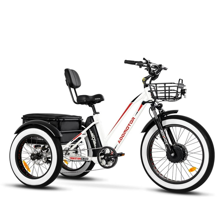 Addmotor Electric Trike for Adults 3 Wheel Motorized Bicycle with 750W Motor 48V 20Ah Samsung Battery UL Certified 85MI Long Range 24