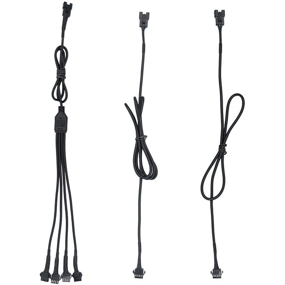 Addmotor LED Strip Connector Extension Cable Wires Connect RGB LED Strip Lights(2Pcs 60cm,2Pcs 100cm,1Pcs 1 to 4 Splitters)