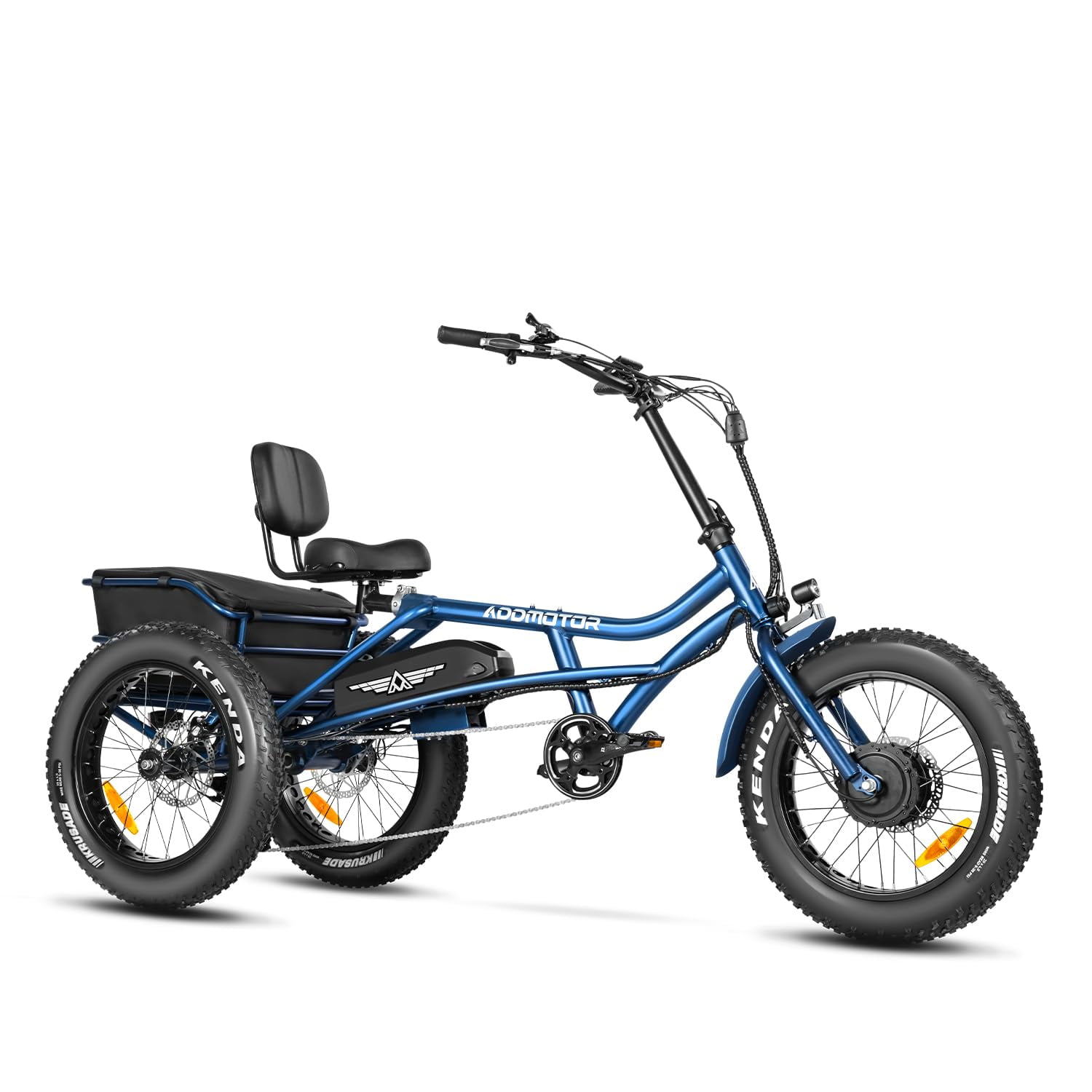 Addmotor M360 SemiRecumbent Electric Trike, 85MI, Fat Tire 3 Wheel
