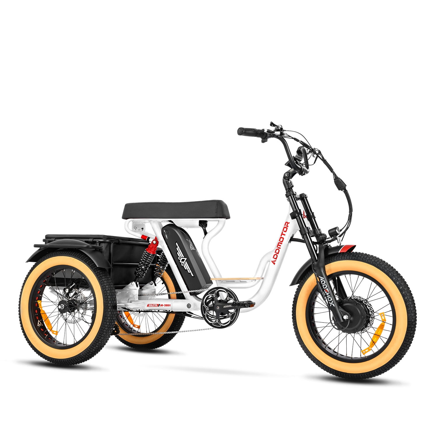 Addmotor M366X Electric Tricycle for Adults, 750W 85MI Dual Suspension