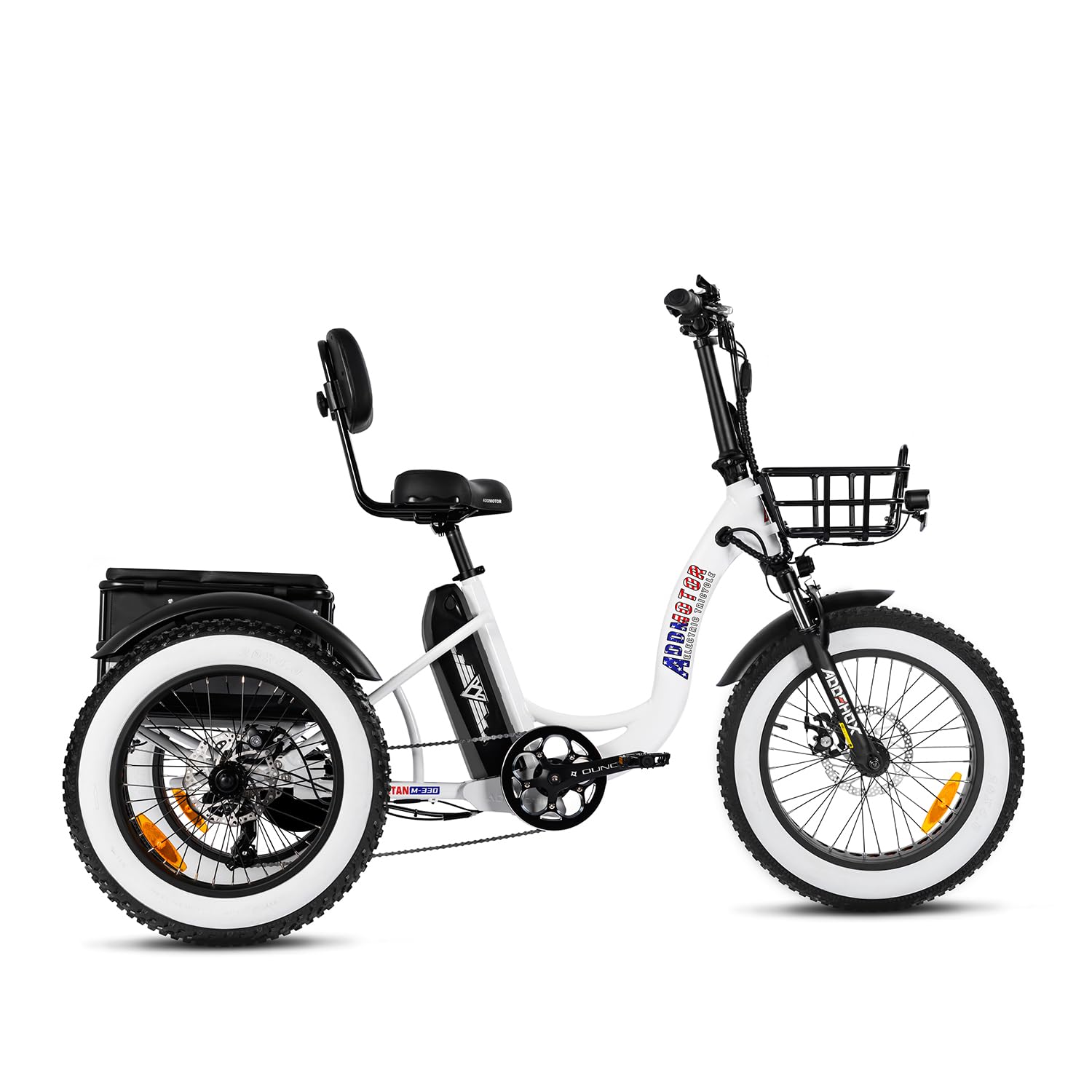 Addmotor Electric Trike, 750W Foldable Electric Tricycle,5090 Miles