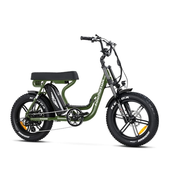 Addmotor Moped-Style Electric Bike, 20" Fat Tire Step Through Electric Bicycle, 750W 48V 20Ah Electric Commuter City Cruiser Bike for Adults, M-66 Green