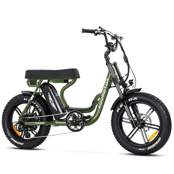 Addmotor Moped-Style Electric Bike, 20 In. Fat Tire Step Through Electric Bicycle, 750W 48V 20Ah Electric Commuter City Cruiser Bike for Adults, M-66 Green