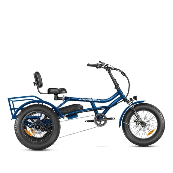 Addmotor Semi-Recumbent Electric Tricycle, Blue