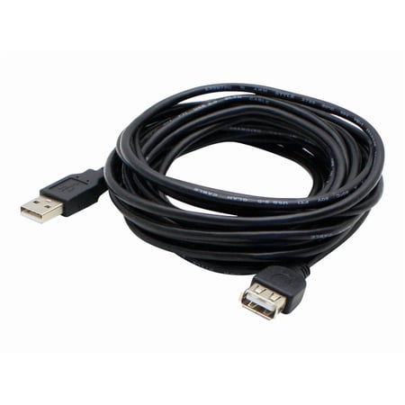 AddOn 15ft USB A 2.0 Male to Female Black Cable