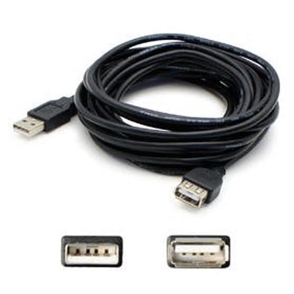 Addon  30 ft. USB 2.0 A Male to Female Black Cable