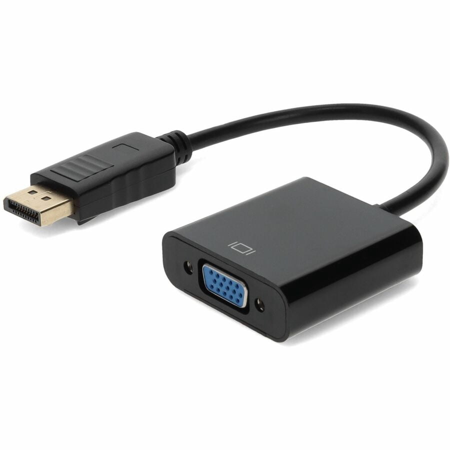 Addon 5 Pack 8in Displayport To Vga Adapter Cable - Displayport Cable - Displayport (m) To Hd-15 (vga) (f) - 7.9 In - Black (pack Of 5)