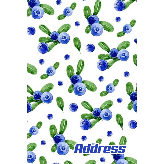 Address.: Address Book. (Vol. C75) Blueberry Fruit Cover Design. Glossy Cover, Contract Large Print, Font, 6" x 9" For C