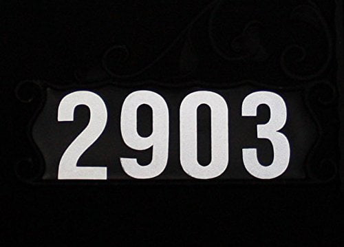 44 Reflective 4' Numbers Peel & Stick