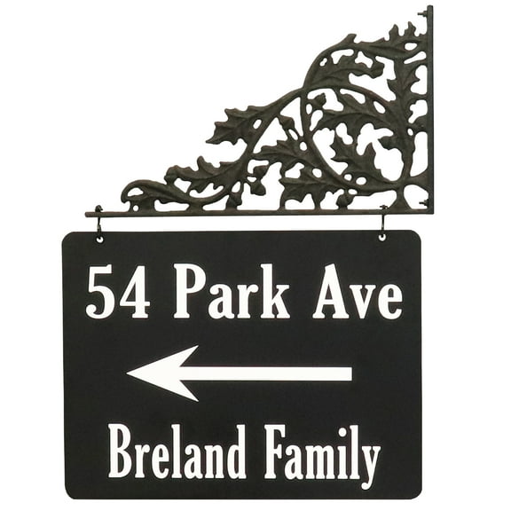 Address America Oak Lamppost Sign - 12" x 16" Plaque
