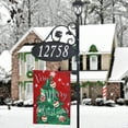 thumbnail image 1 of Address America USA Handcrafted, Double-Sided Park Place Oval Address Sign with LED Christmas Tree Flag and Solar Light - 58" Pole, 1 of 1