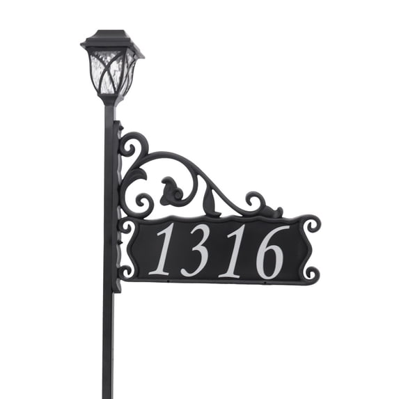 Light Post Address Sign Address America USA Handcrafted Outdoor Home Double-Sided Reflective ...
