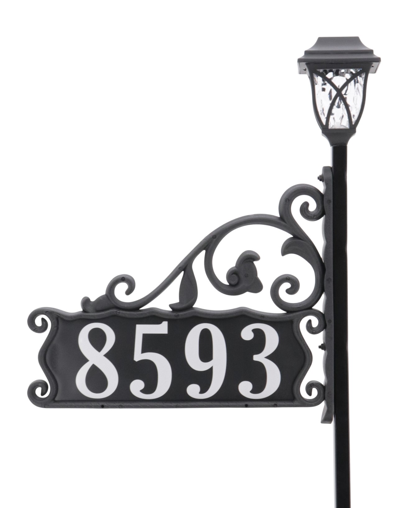 Address Sign Light Solar Extra Tall Feeder Poles And Hangers Lighted