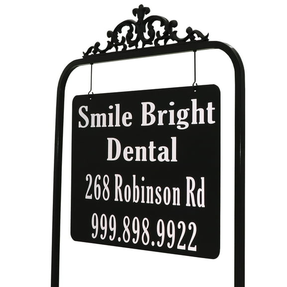 Address America USA Handcrafted, Double-Sided Reflective Montrachet Premium Business Sign