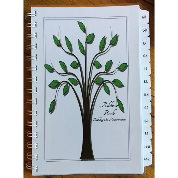 Address Book Birthday Anniversary Organizer Family Tree Record Personalized Free