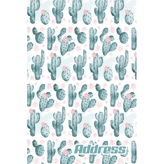 Address Book Pro Edition.: Address.: Address Book. (Vol. B60) Blue Cactus Design. Glossy Cover, Contract Large Print, Font, 6" x 9" For Contacts, Addresses, Phone Numbers, Emails, Birthday And More. (