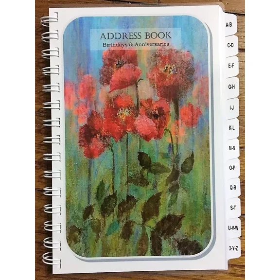 Address Book With A-Z Tabs Birthday Anniversary & Family Tree Personalized Free