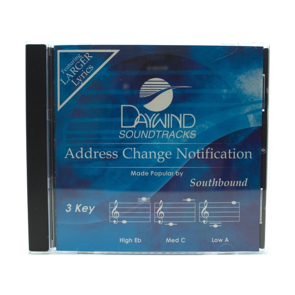Address Change Notification Made Popular by Southbound NEW CD Accompaniment