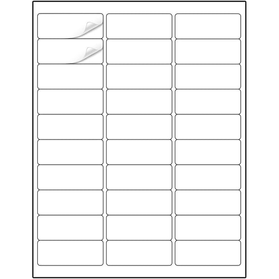 Address Labels 1" x 2-5/8" 900 Sticker Paper for Laser/Ink Jet Printer Mailing 8.5"11" White 30 per Sheet