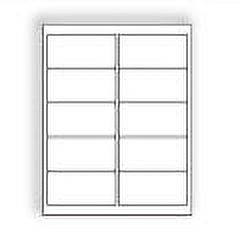 Address Laser Label Sheets, 8-1/2" x 11", Bright White 4" x 2" Labels, 10-Up Per Sheet, 50 lb, Permanent Adhesive - Box of 100 Sheets / 1000 Labels