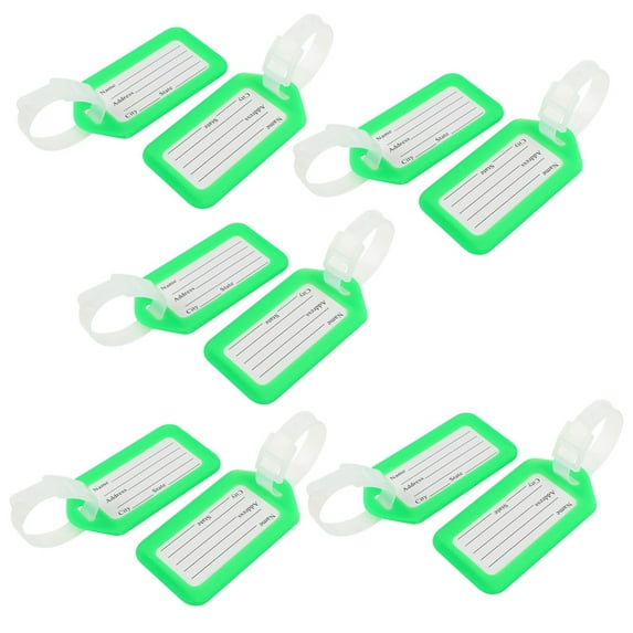 Unique Bargains Address Message Hard Plastic Baggage Backpack Luggage Tag 10 Pcs