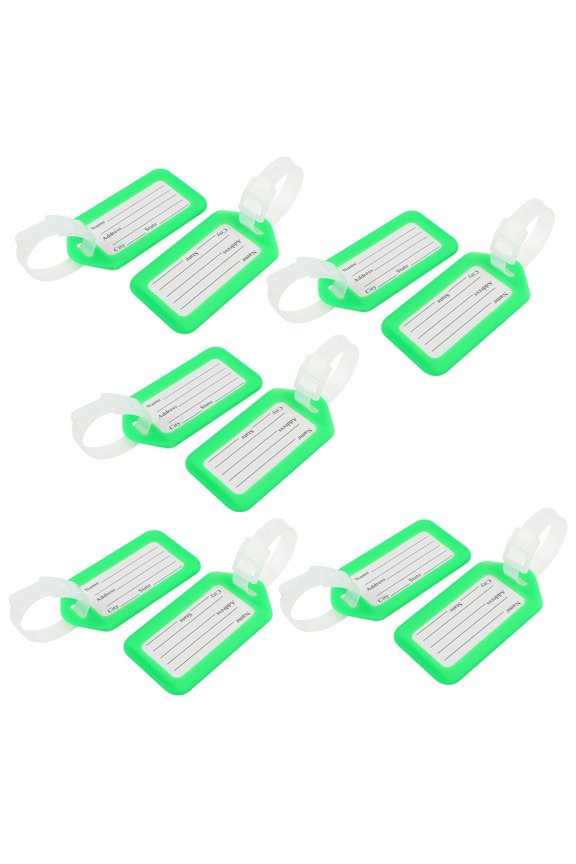 Address Message Hard Plastic Baggage Backpack Luggage Tag 10 Pcs